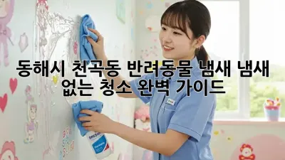 동해시 천곡동 반려동물 냄새? 냄새 없는 청소 완벽 가이드!