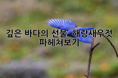 깊은 바다의 선물 🎁 해랑새우젓 파헤쳐보기!