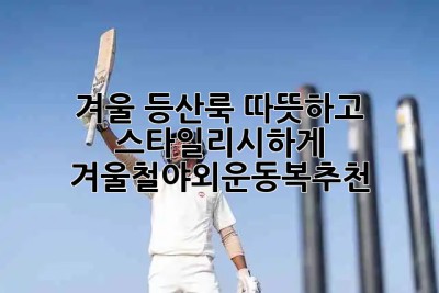겨울 등산룩⛰️ 따뜻하고 스타일리시하게! #겨울철야외운동복추천