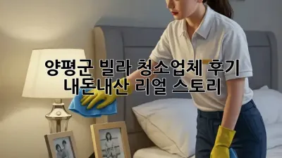 양평군 빌라 청소업체 후기✨ 내돈내산 리얼 스토리!