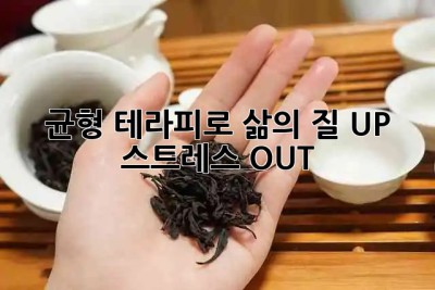 균형 테라피🧘‍♀️로 삶의 질 UP! 스트레스 OUT!